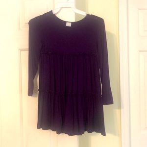 Super soft little girls tiered purple dress